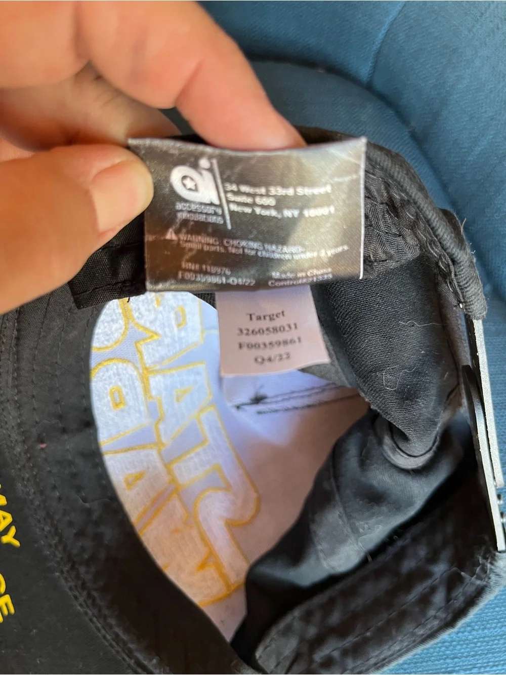 Star Wars Kids Navy and Yellow Baseball Cap with Logo